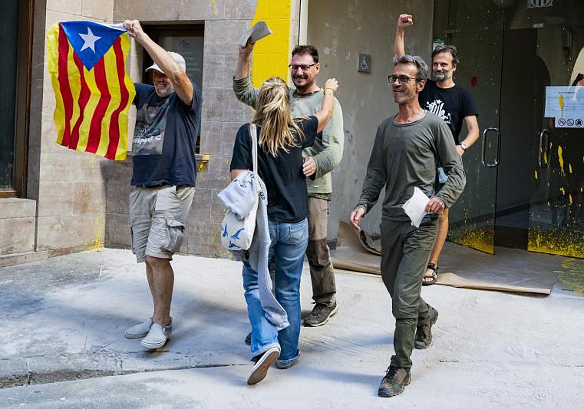 Salida de los detenidos