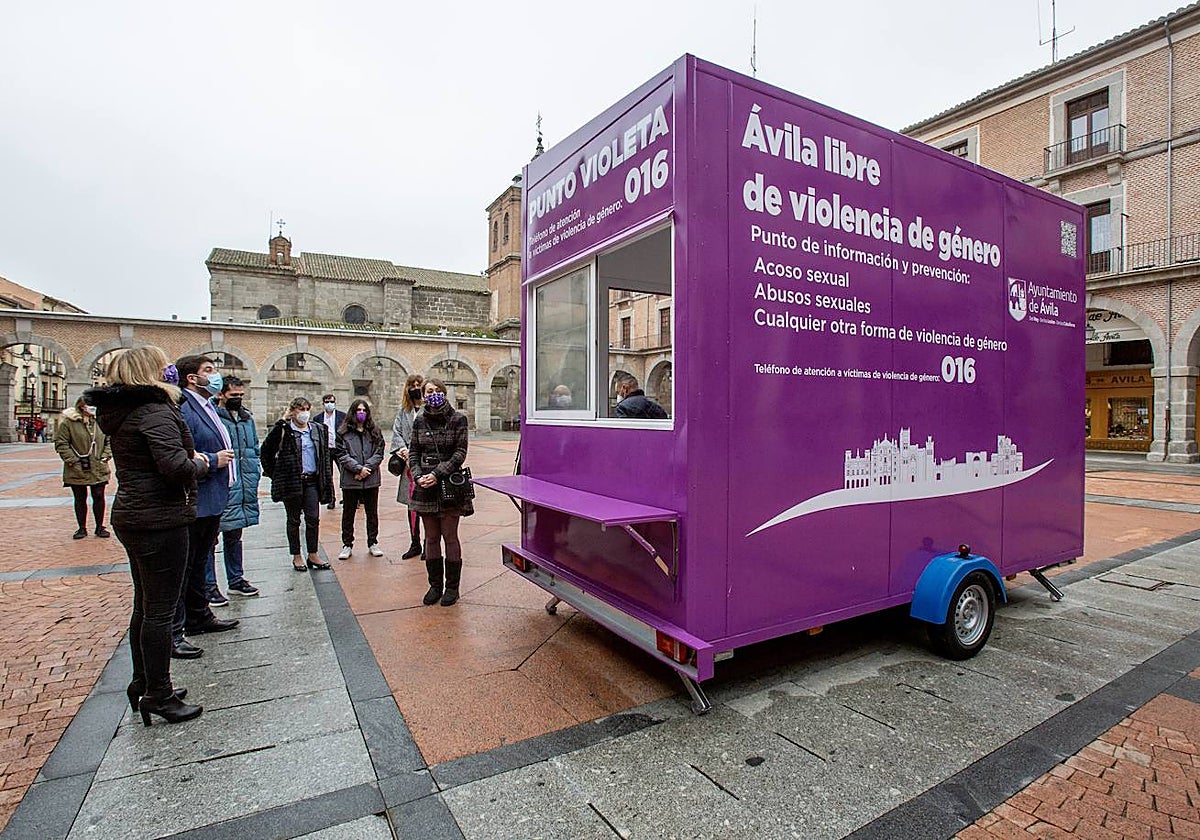 Punto Violeta instalado en Ávila en una imagen de archivo