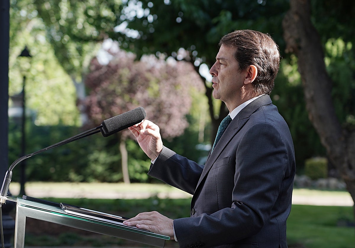 Mañueco, este miércoles en rueda de prensa en Valladolid