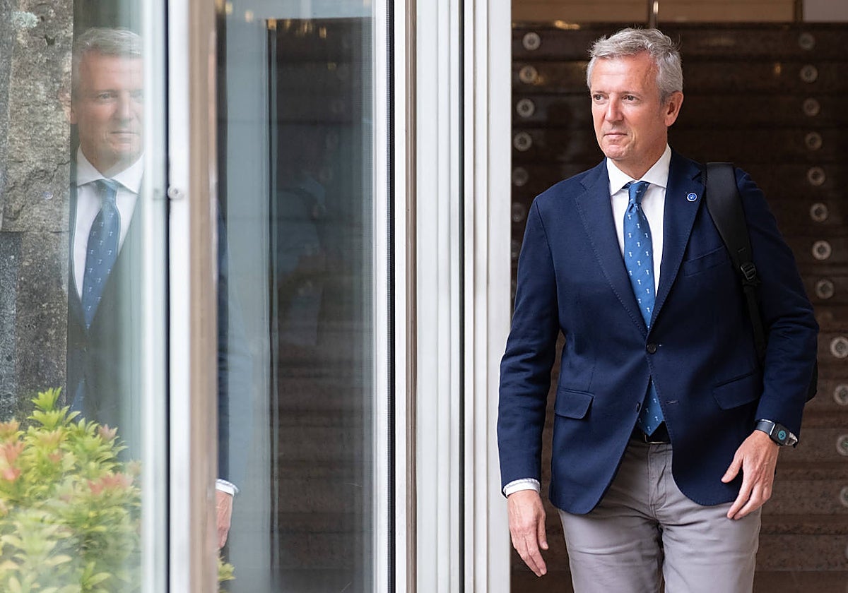 Alfonso Rueda, este jueves en San Caetano