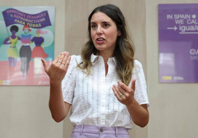 Irene Montero, ministra de Igualdad en funciones