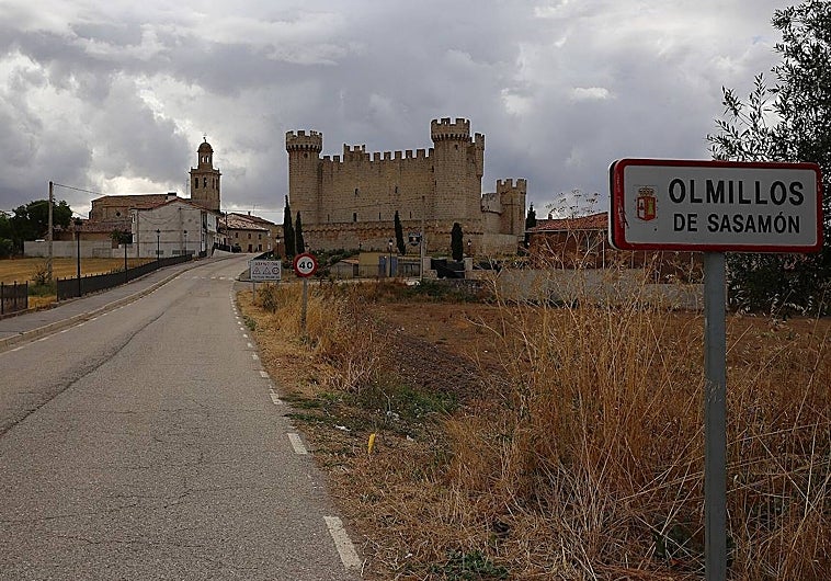 Entrada del pueblo burgalés de Olmillos de Sasamón