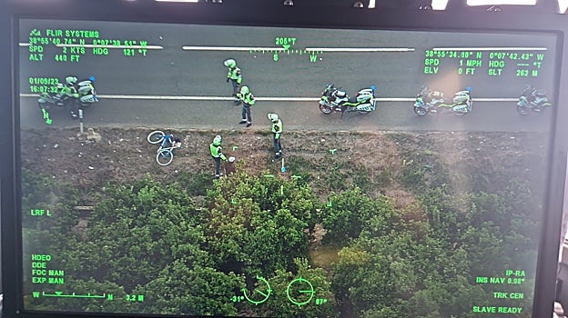 Dispositivo de seguridad desplegado ante el incidente.