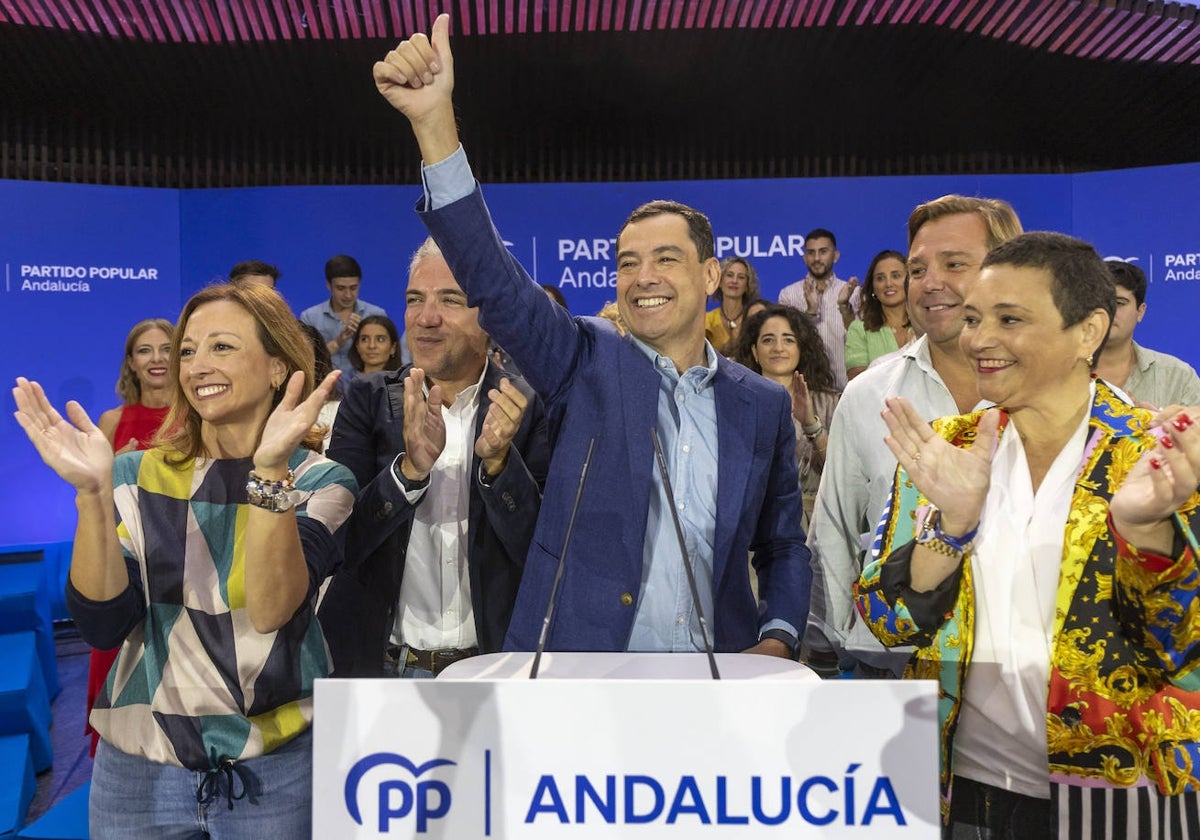 El líder del PP andaluz, Juanma Moreno, en el acto de inicio del curso político en Málaga