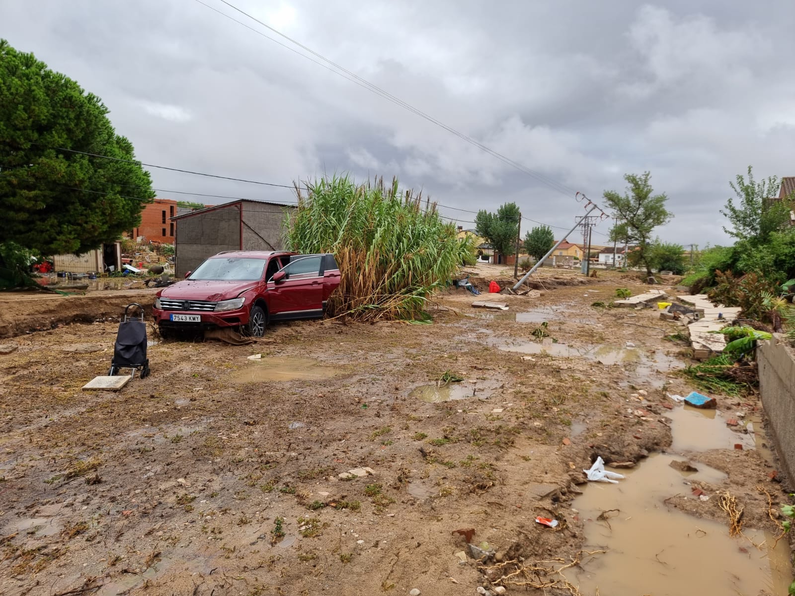 Zonas afectadas en El Álamo