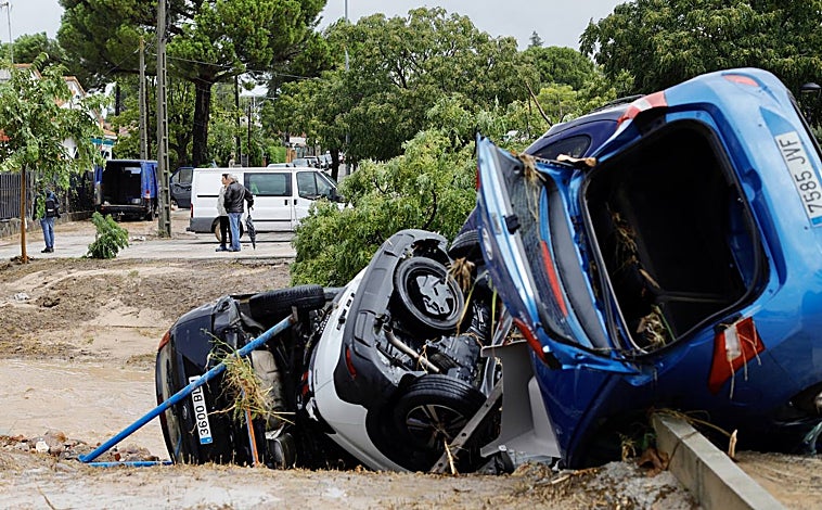 Imagen principal - El paisaje de El Álamo tras el paso de la DANA por la Comunidad de Madrid
