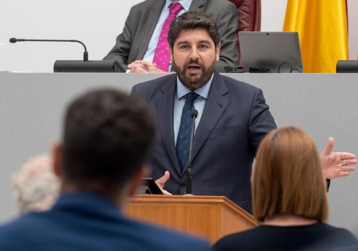 López Miras en la segunda sesión de su investidura fallida en julio