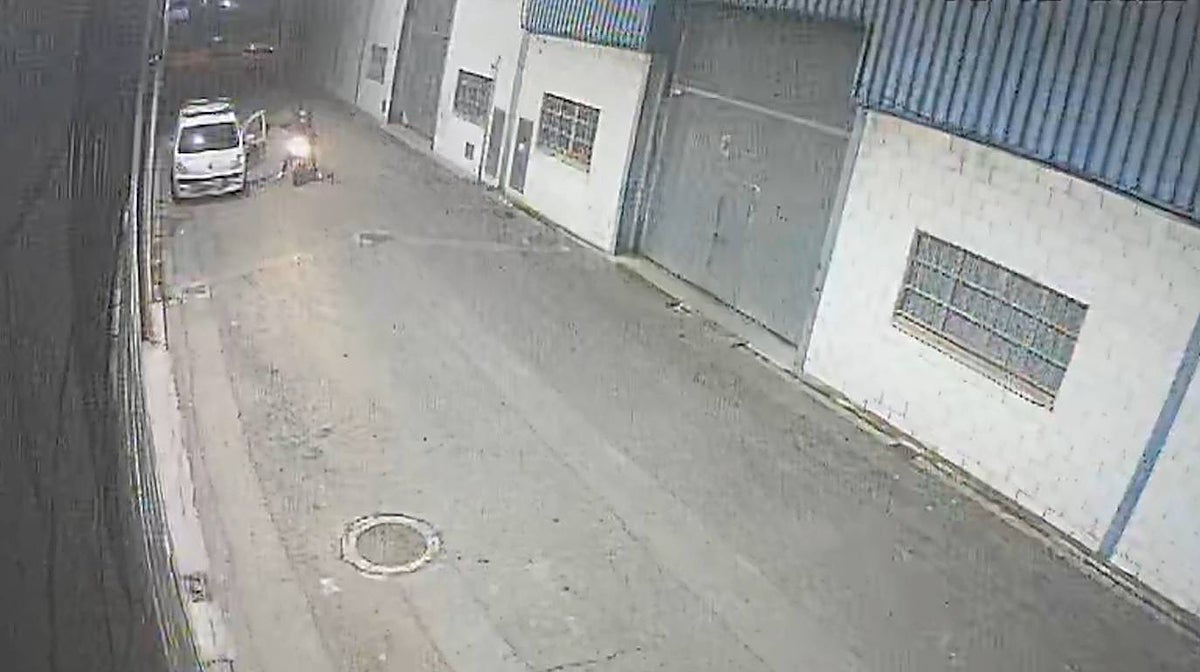 Imagen del momento del intento de asesinato del empresario de Puzol (Valencia) por parte del grupo de sicarios colombianos