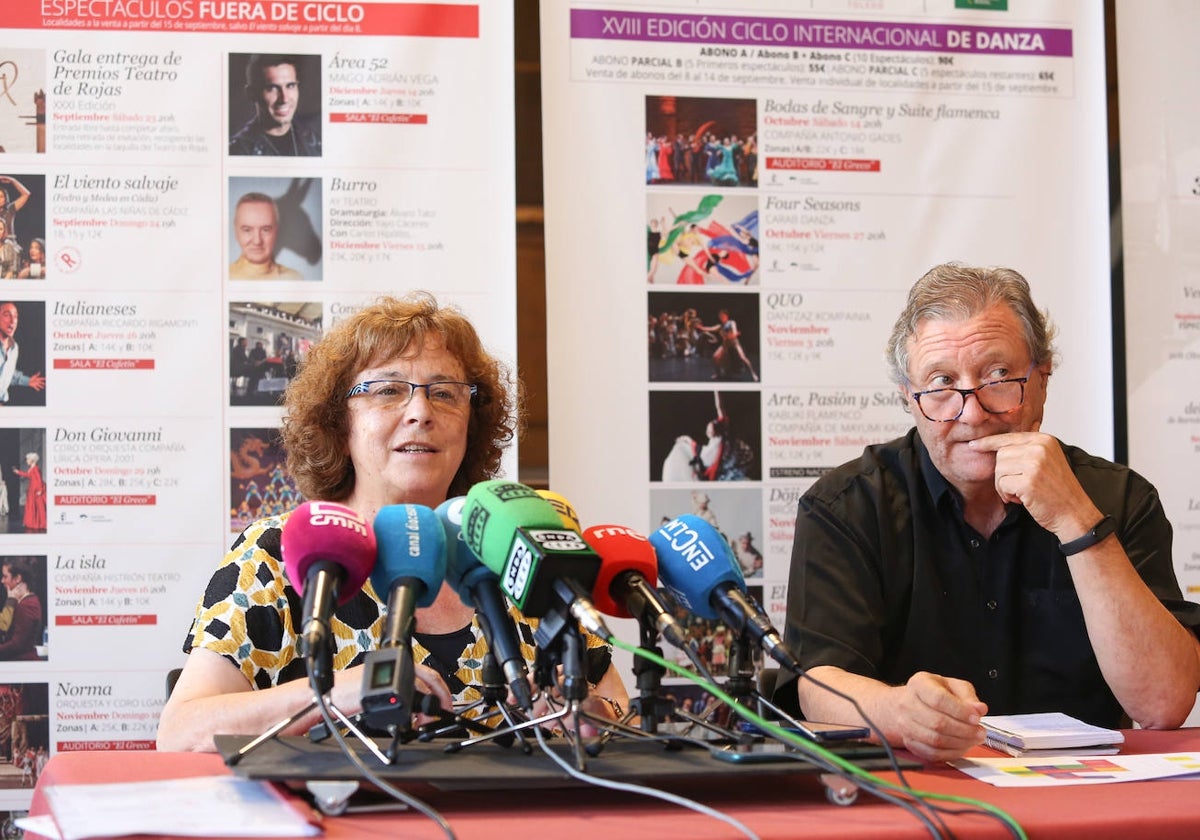 Ana Pérez y Francisco Plaza durante la presentación del nuevo ciclo del Rojas