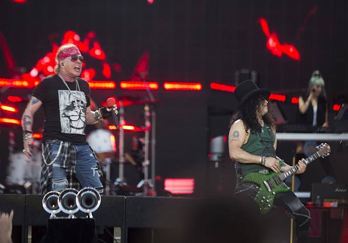 Guns N' Roses, en concierto, en imagen de archivo
