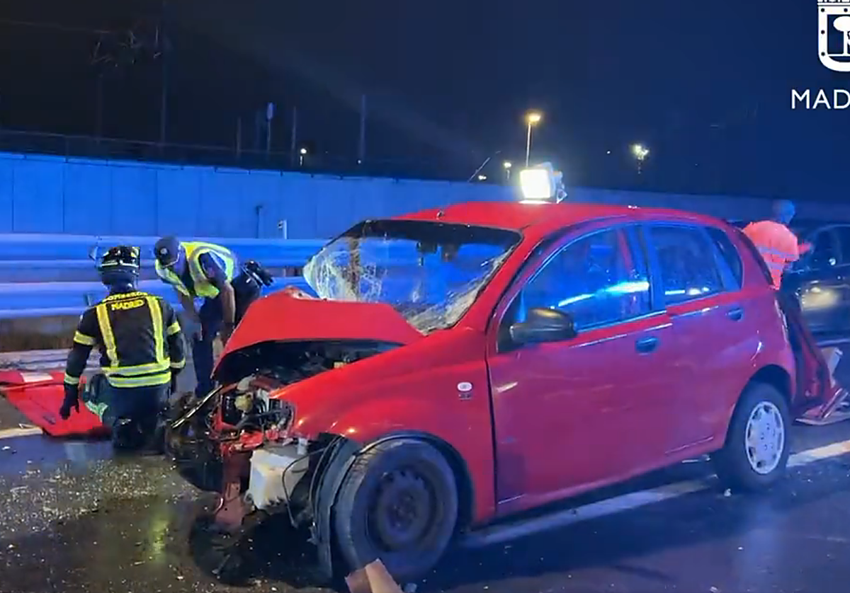 Imagen de uno de los coches implicados en el accidente