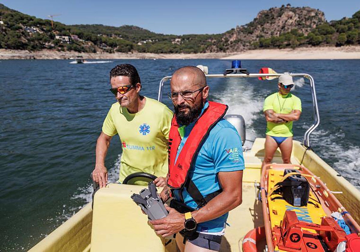 Una patrulla de la Agencia de Seguridad del SUMMA 112 en el Pantano de San Juan