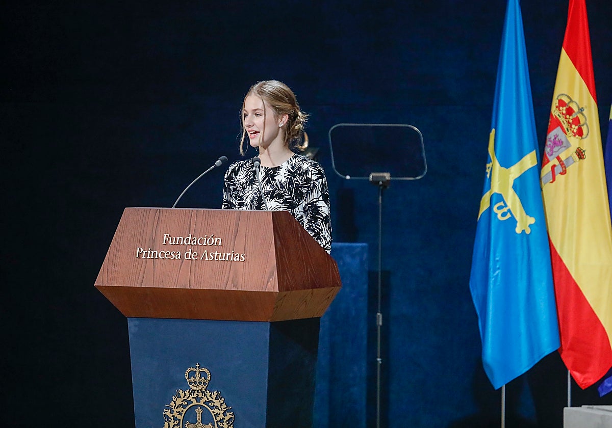 La Princesa Leonor en la concesión de los Premios Princesa de Asturias