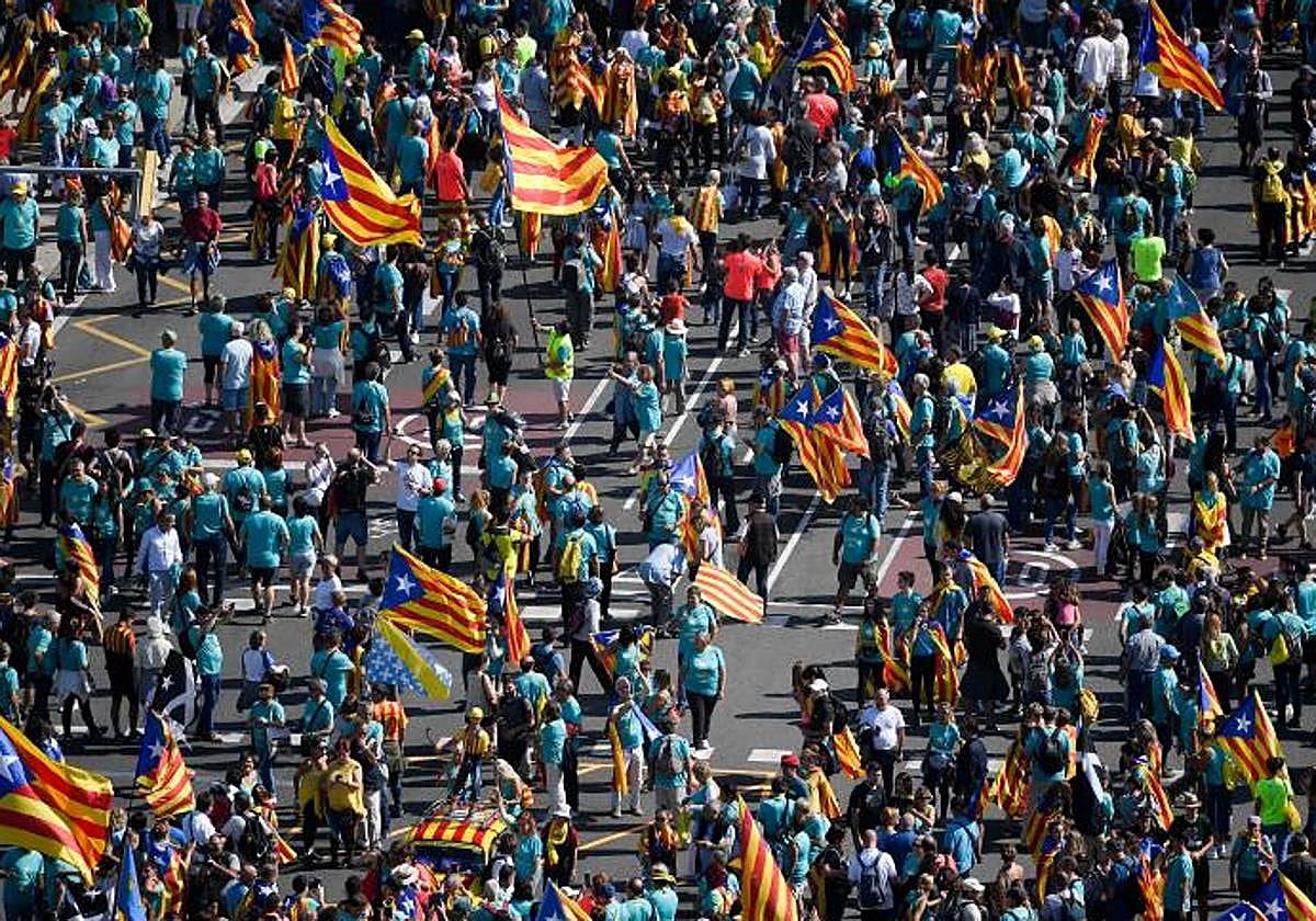 Manifestación Diada de Cataluña. en 2019