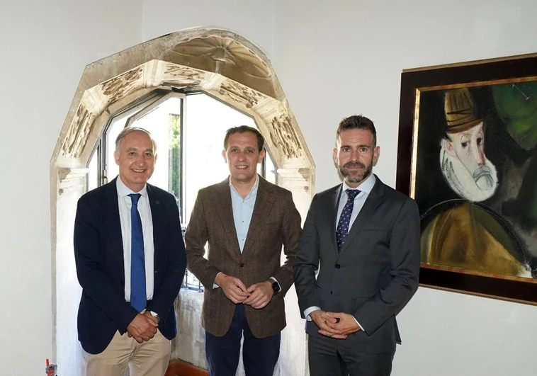 Reunión del presidente de la Diputación Provincial de Valladolid, Conrado Íscar, con los rectores de la UVa, Antonio Largo, y de la UEMC, David García