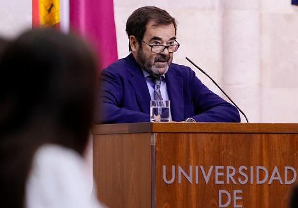 El presidente del CGPJ, Vicente Guilarte, en la apertura del curso académio de la Facultad de Derecho de Valladolid de la que es catedrático