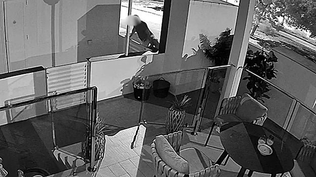 Imagen del momento en que el ladrón de bicicletas accedía a las viviendas