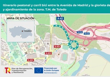 Nuevo itinerario peatonal y carril bici en la zona del Salto del Caballo