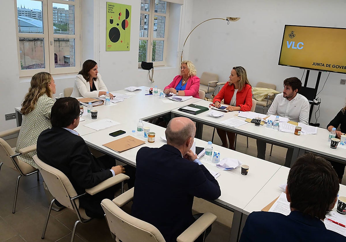 Imagen de la reunión de la Junta de Gobierno del Ayuntamiento de Valencia