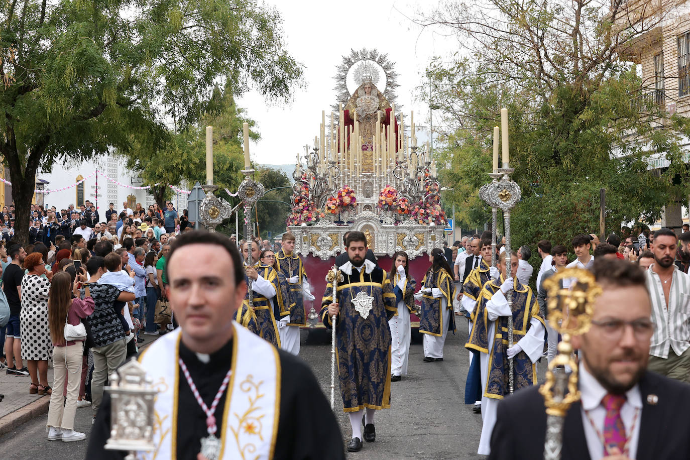 La solemne procesión de la Virgen del Rayo, en imágenes