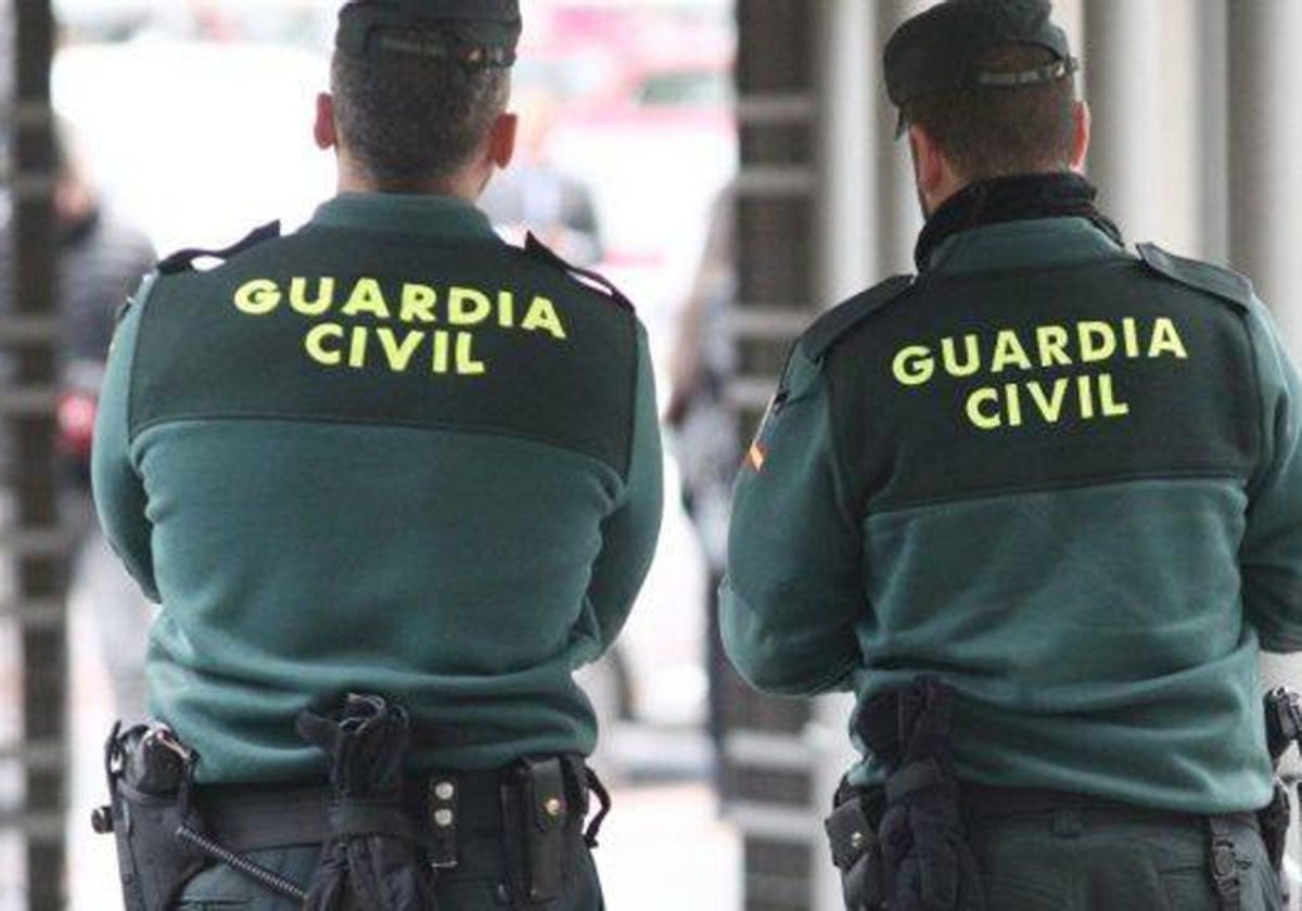 Dos agentes de la Guardia Civil
