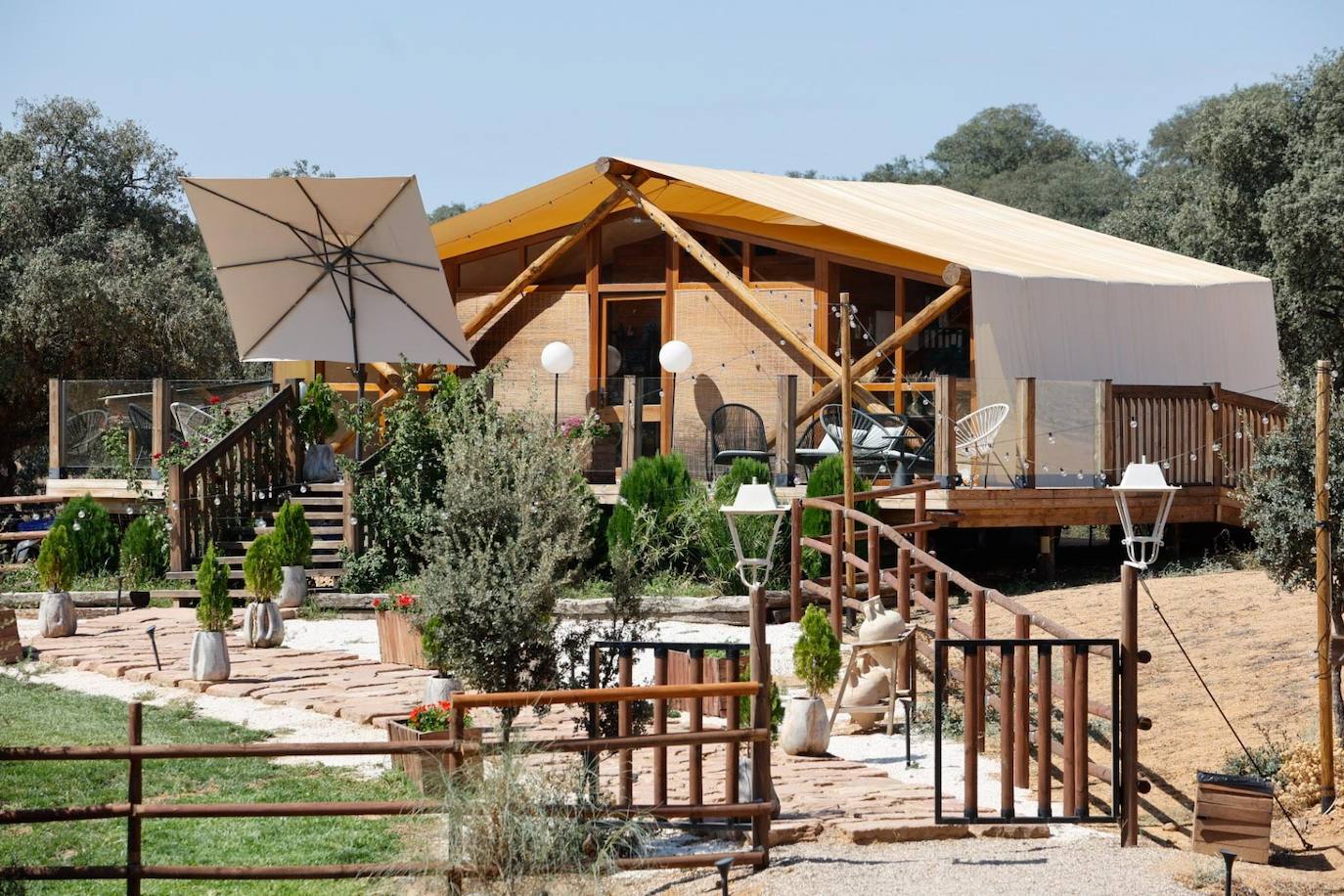 Las lujosas suites del glamping de lujo en Adamuz, en imágenes