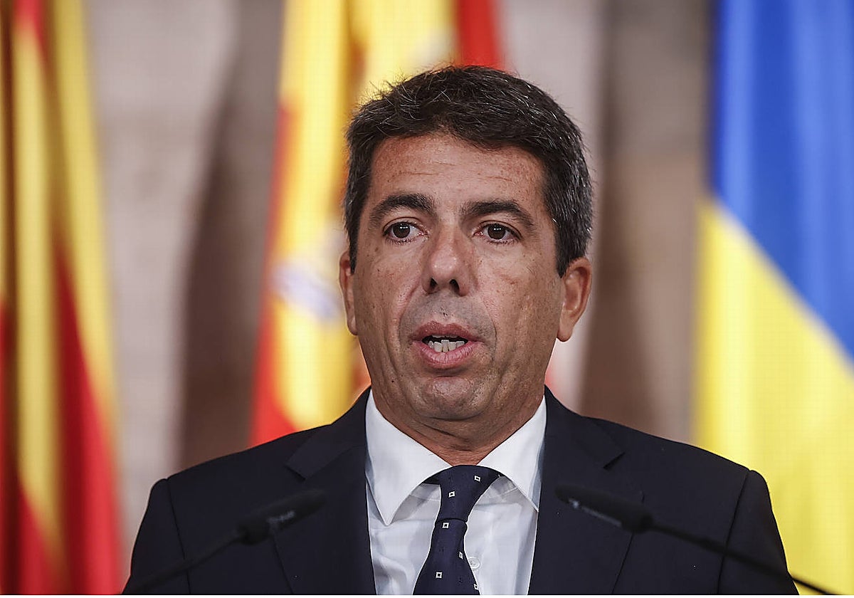 Imagen del presidente de la Generalitat, Carlos Mazón, tomada este jueves