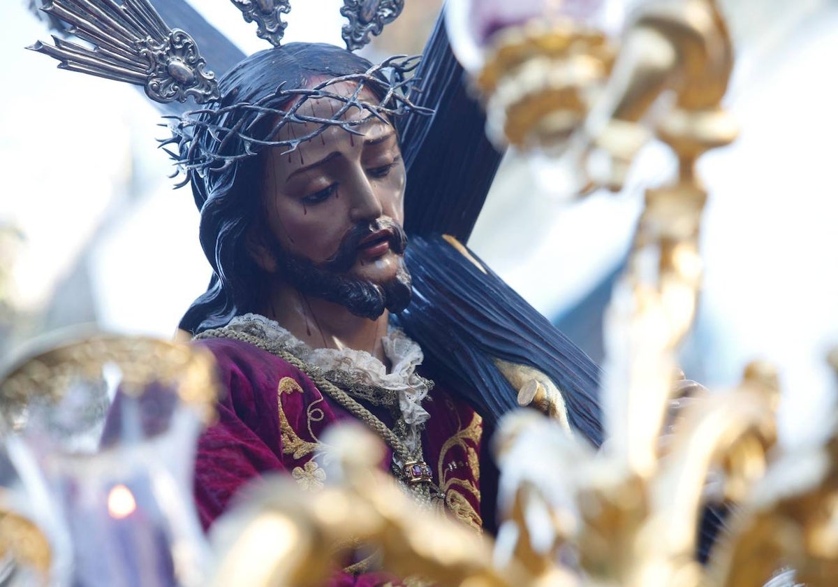 Primer plano de Nuestro Padre Jesús del Calvario, el Miércoles Santo de este año