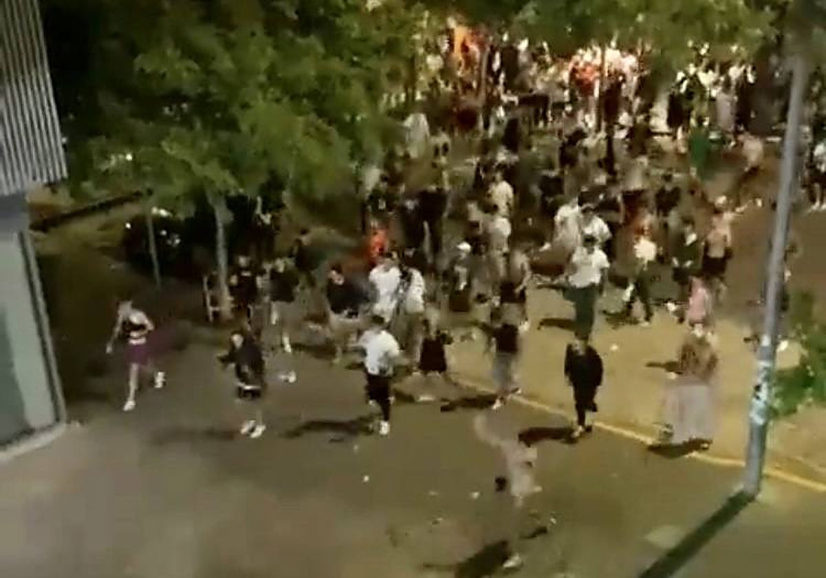 Captura de un vídeo con un momento del ataque a la residencia estudiantil