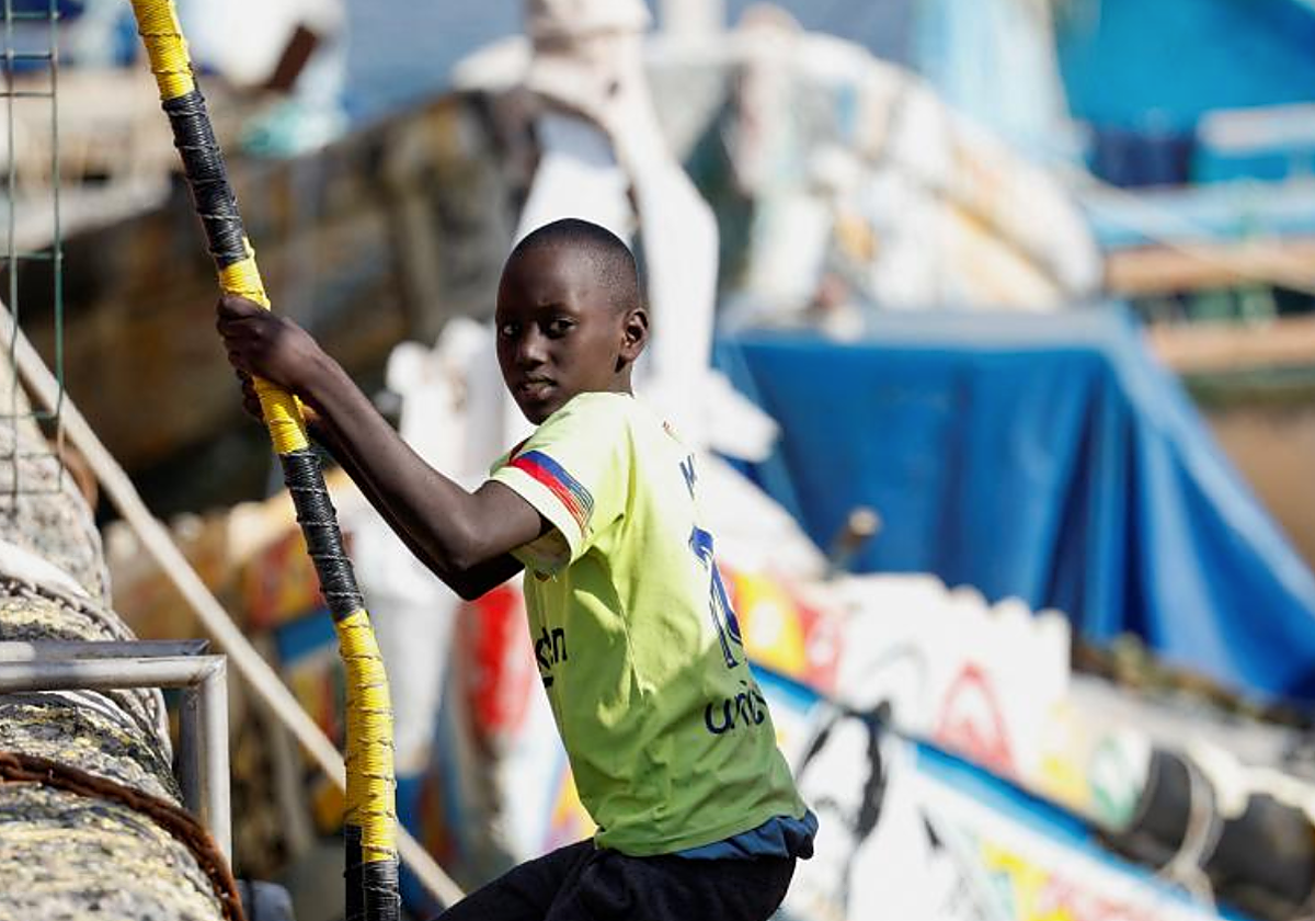 Un menor desembarca en el Muelle de Arguineguín este mes de septiembre