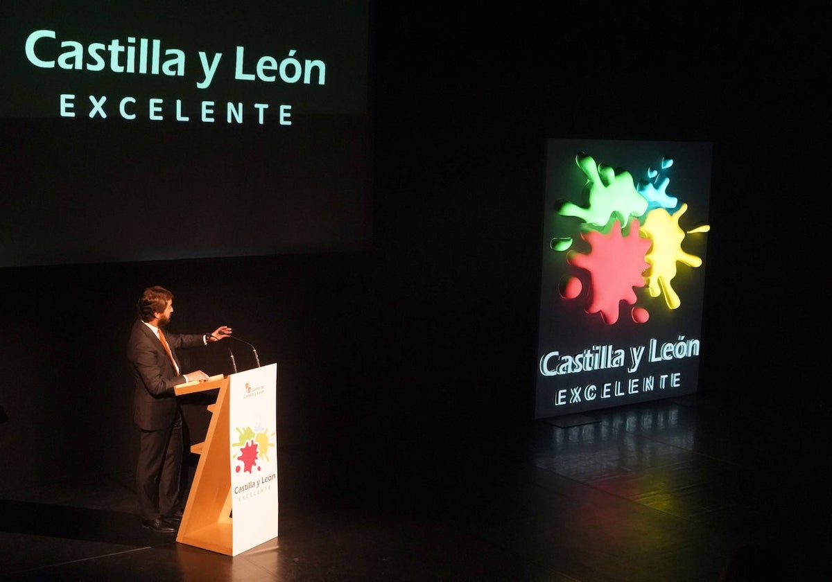 El vicepresidente de la Junta, Juan García-Gallardo, durante la presentación de la nueva marca turística