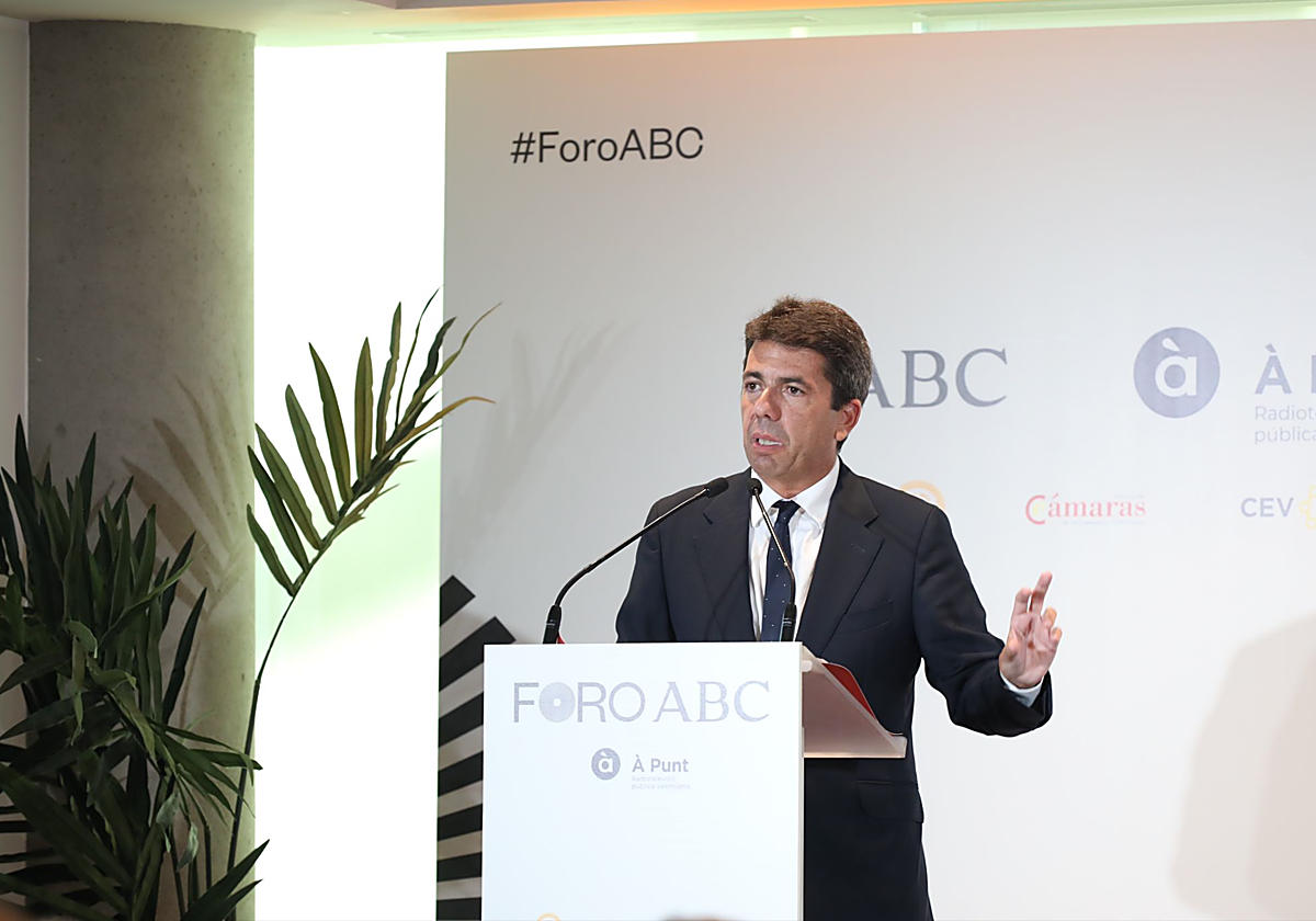 Carlos Mazón, presidente de la Generalitat Valenciana en el Foro ABC