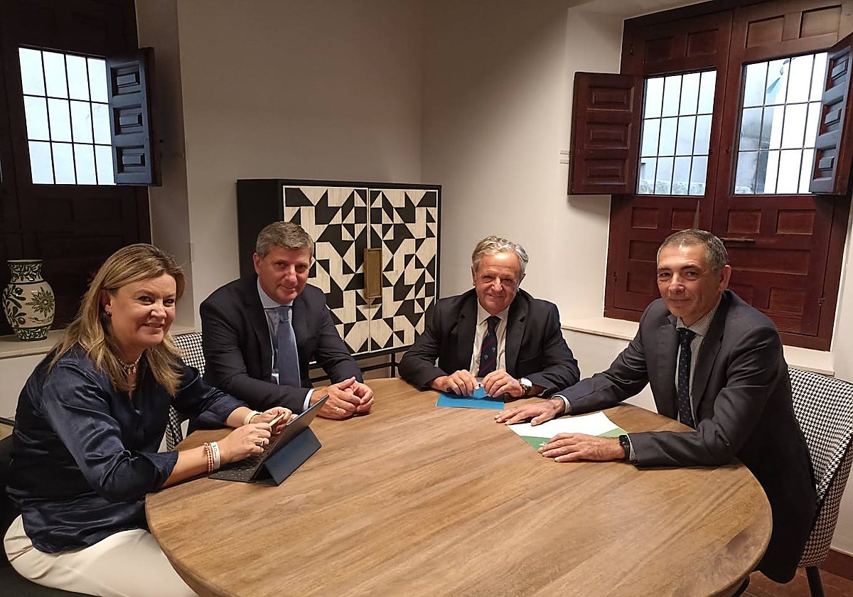 Representantes de la Junta y la Diputación, durante la reunión