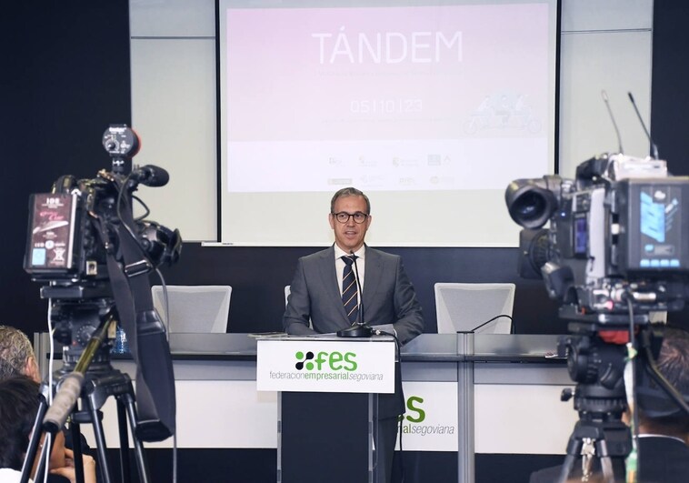 El Ministro de Industria, Comercio y Empleo, Mariano Veganzones, presenta la feria del empleo 'Tándem 23'