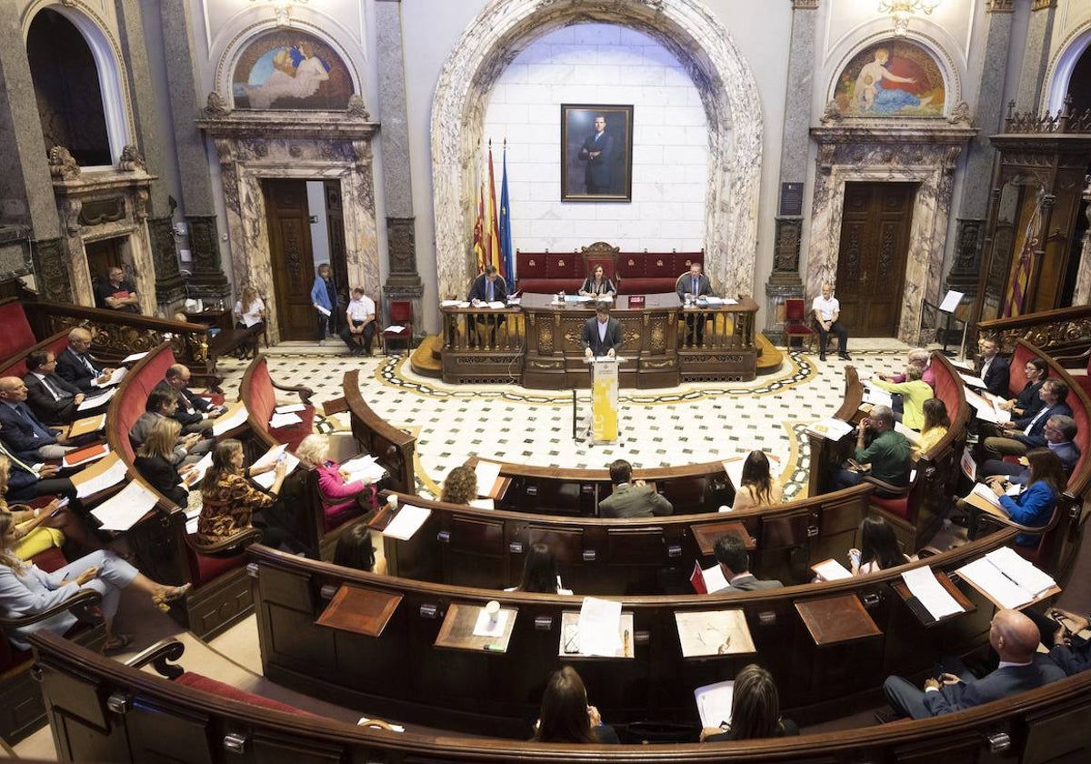 Imagen del último pleno del Ayuntamiento de Valencia