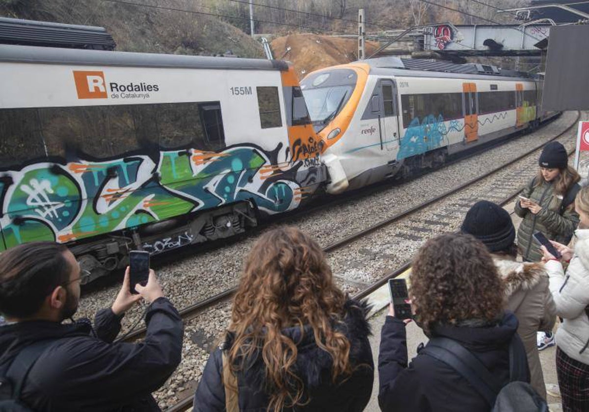 Una incidencia de los Rodalies en Montcada, en una imagen de archivo