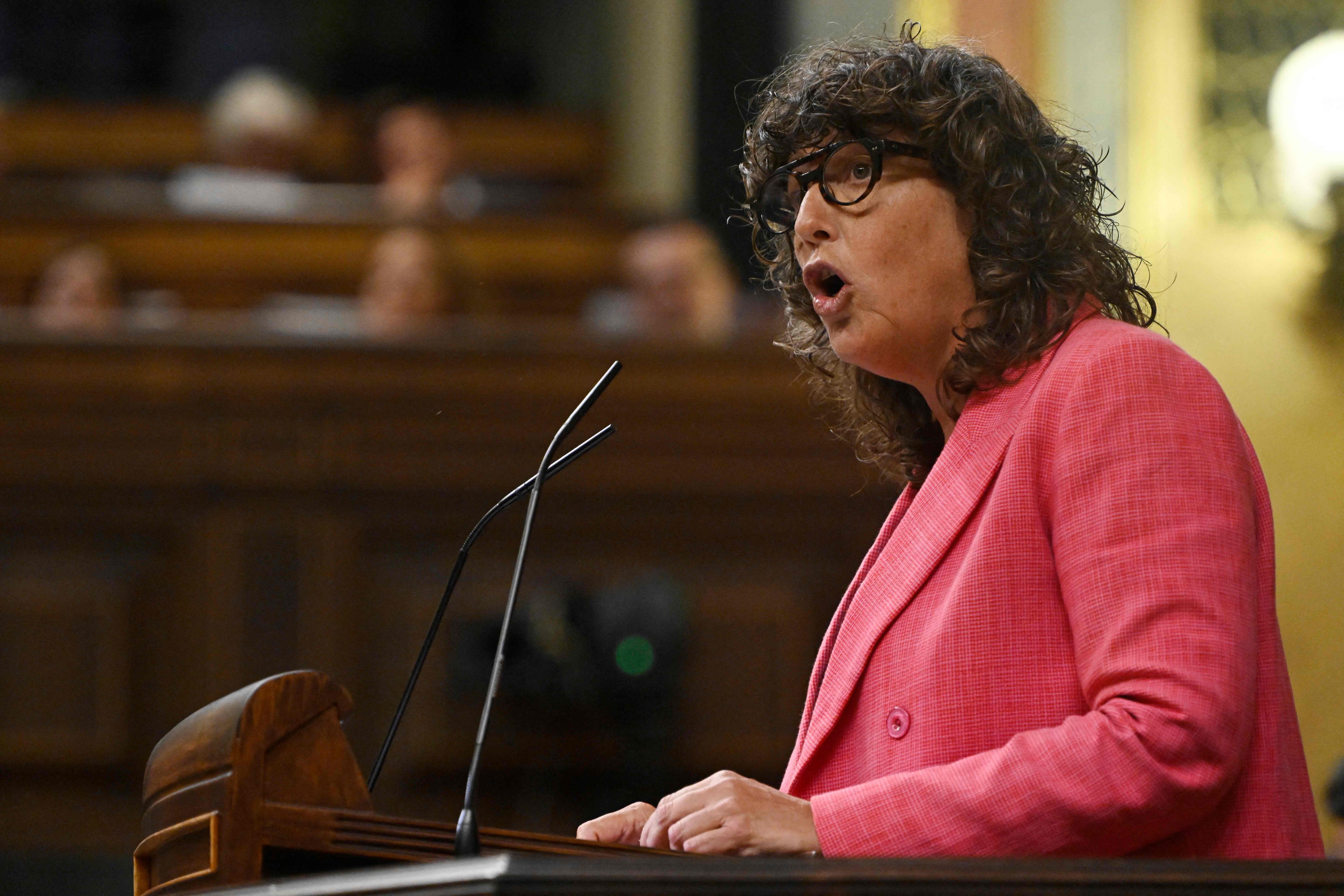 La diputada de Esquerra Republicana de Catalunya, Pilar Vallugera durante su intervención