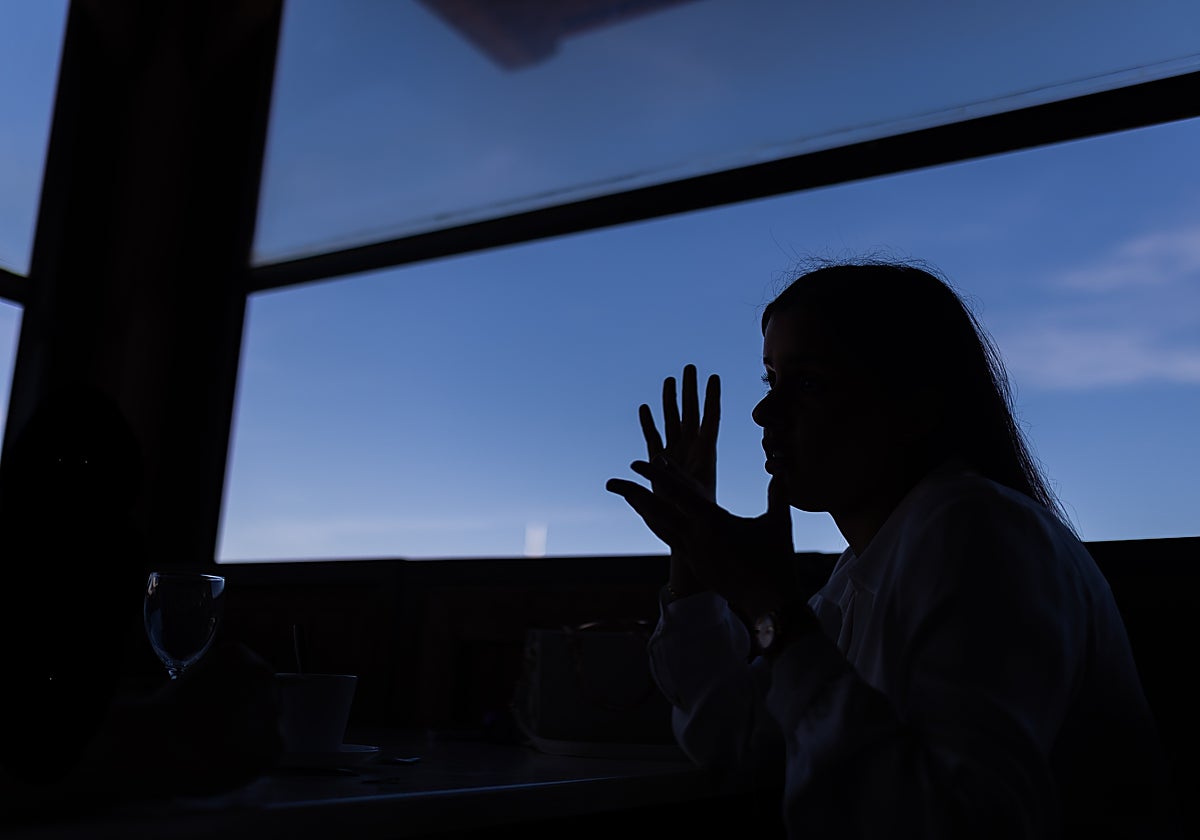 Verónica durante su entrevista en Málaga con ABC