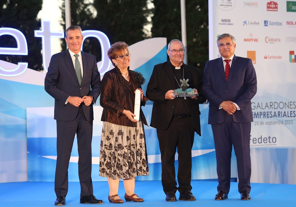 Marisa Martínez y el arzobispo de Toledo recogen sus galardones