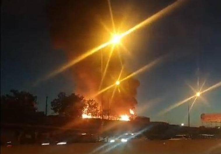 El incendio, visto desde la M40