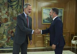 Abascal reitera ante el Rey su no a Pedro Sánchez y expresa preocupación por la posible amnistía