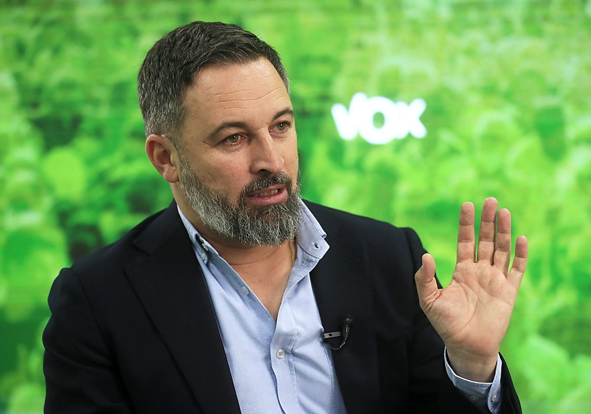 El presidente de Vox, Santiago Abascal
