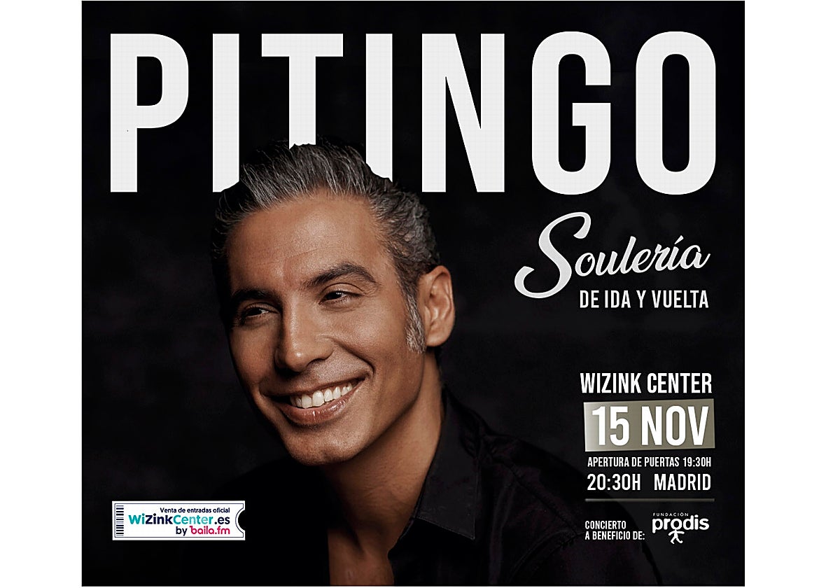 Pitingo actuará el 15 de noviembre en Madrid