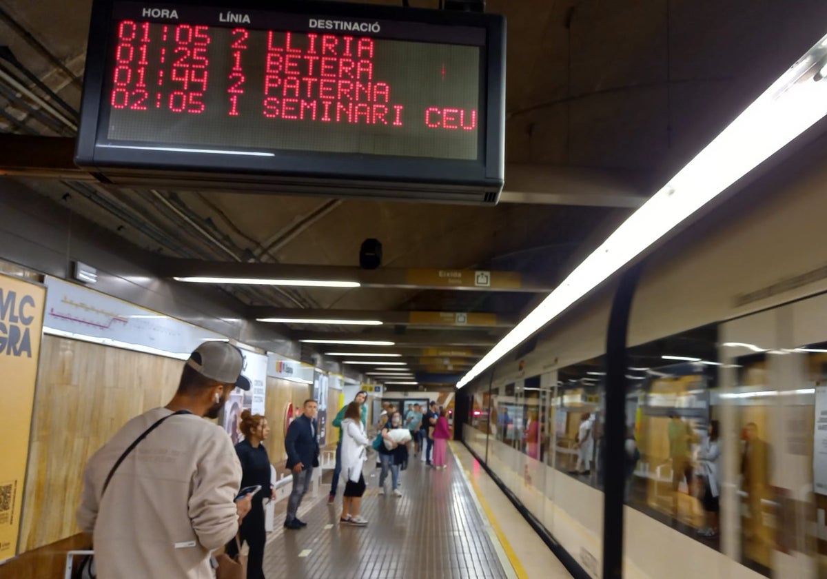 Imagen de archivo de una estación de Metrovalencia