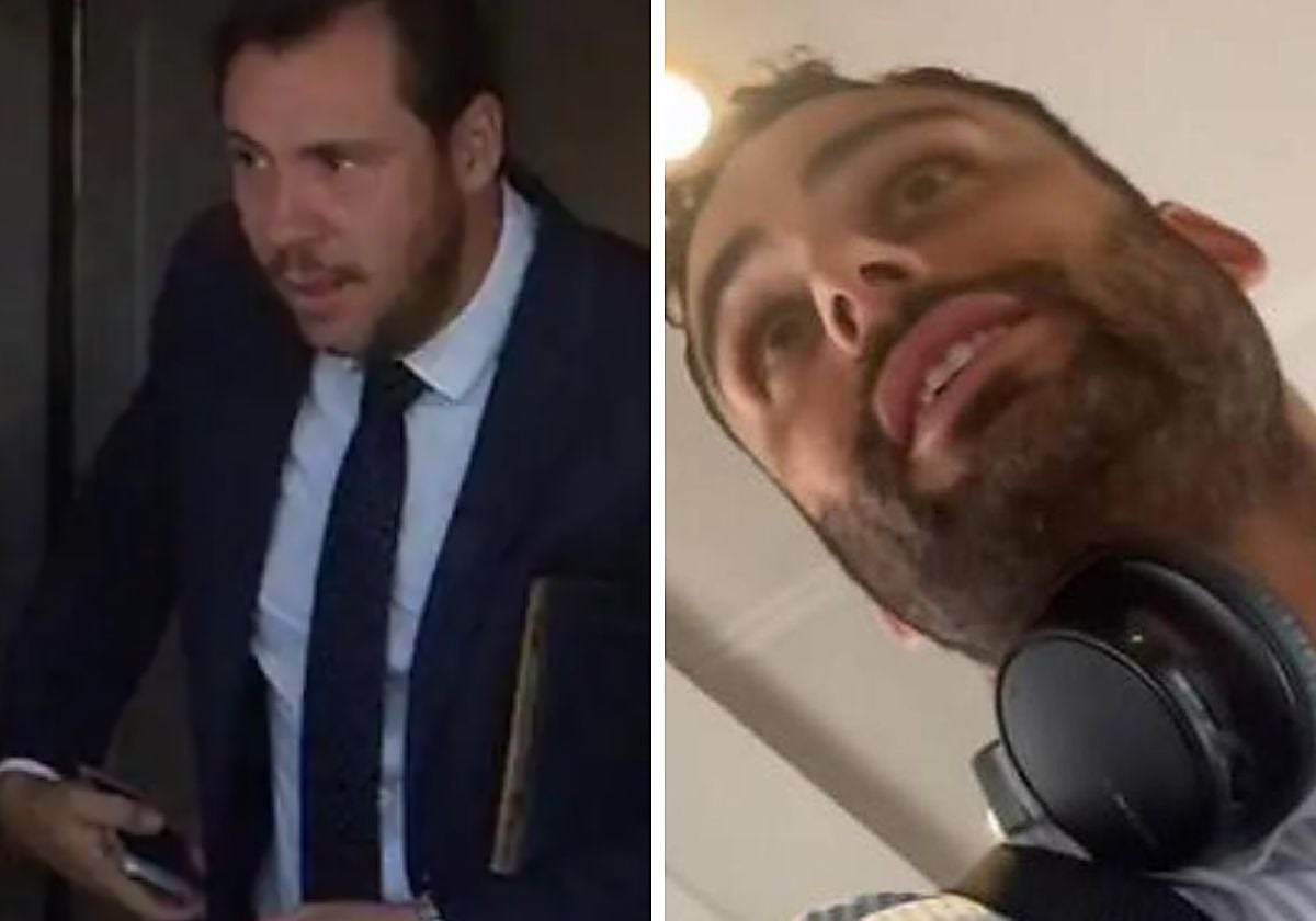 El diputado Óscar Puente (Izda.) y Lucas Burgueño (drcha.)