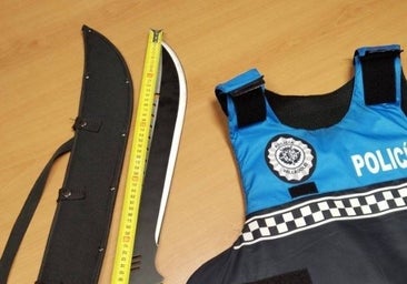 Denunciado en Valladolid un menor que llevaba en la calle un machete de medio metro