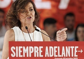 Carmen Calvo, a Pedro Sánchez: «Con Andalucía y Cataluña vas a poder hacer lo que tienes que hacer»