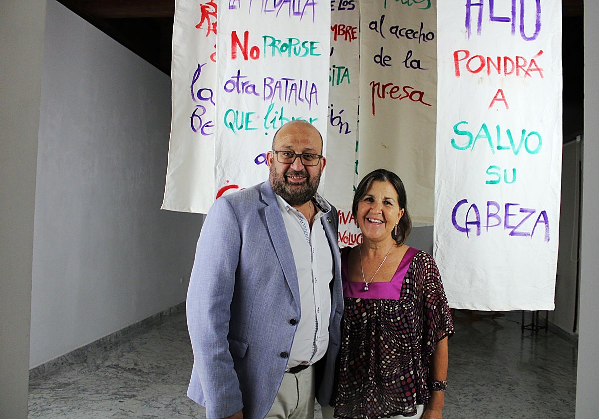 Tomás Arribas y Susana Sánchez, en la exposición