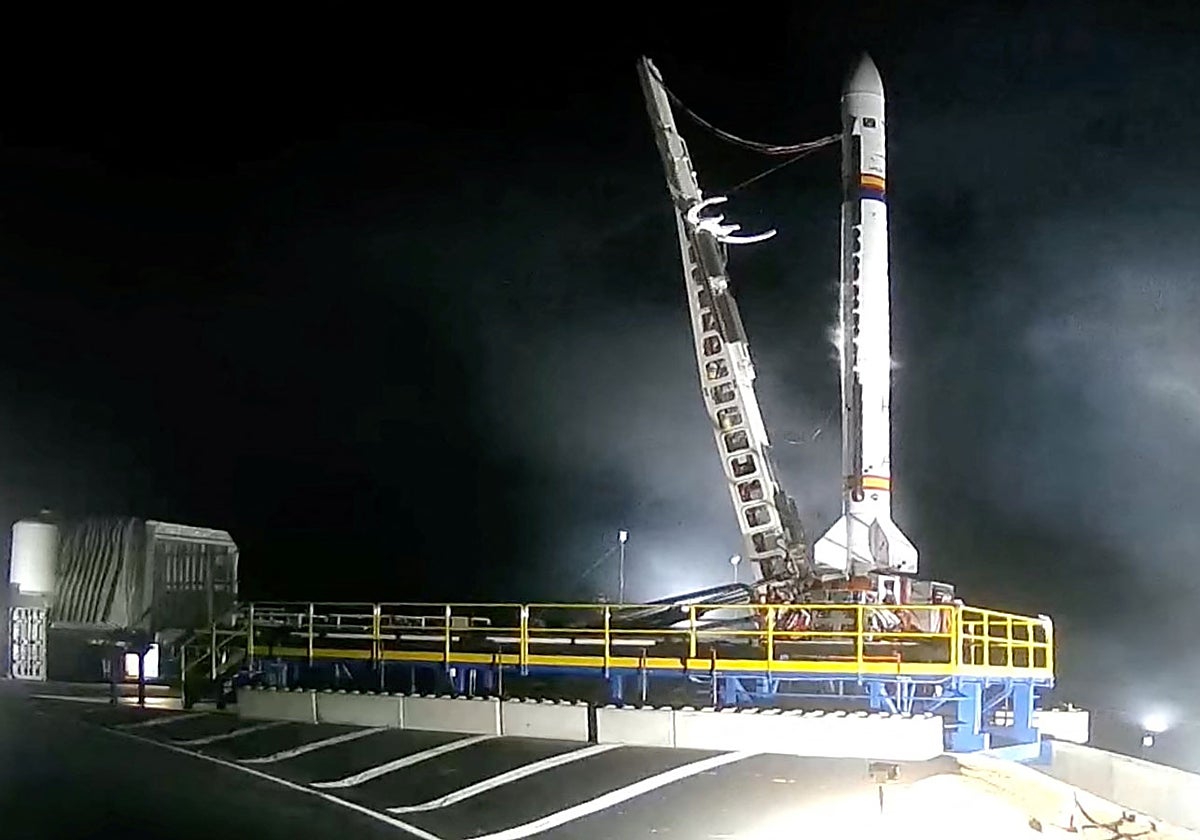 El cohete Mihura 1 en Huelva