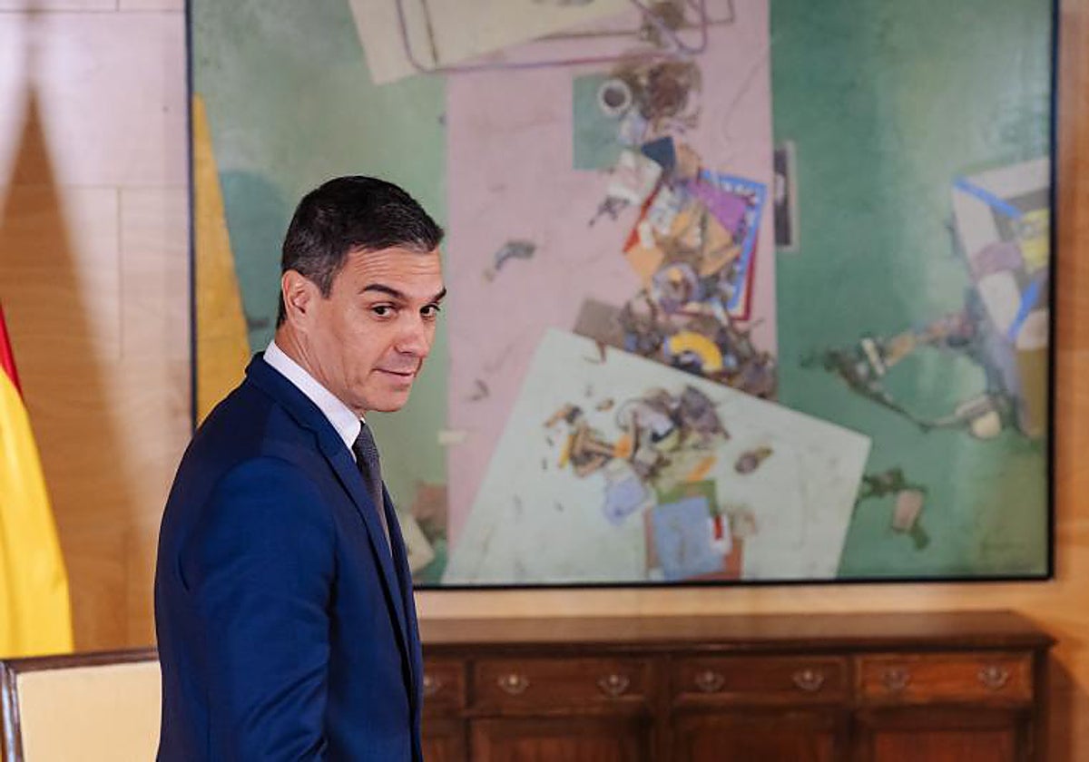 Pedro Sánchez, la pasada semana, tras recibir el encargo del Rey